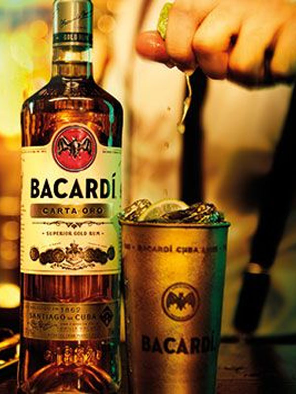 rượu rum bacardi carta oro gold 