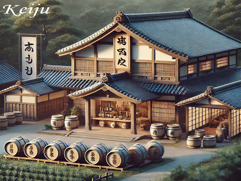 rượu sake vảy vàng gold keiju kimpaku