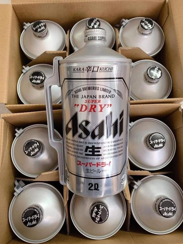 bia nhật asahi bom 2l