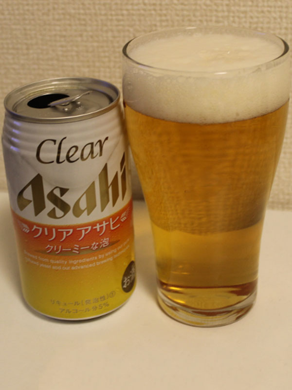 bia nhật clear asahi 5% lon 350ml