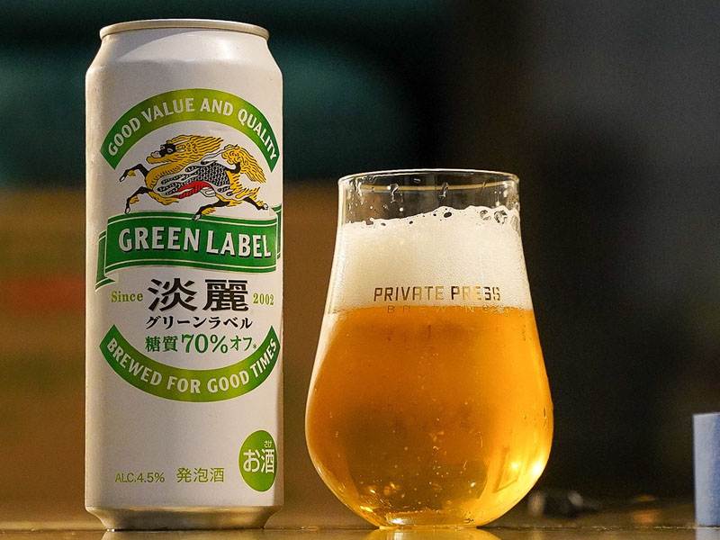 bia nhật kirin tanrei green label 4.5% lon 350ml