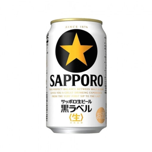 bia nhật sapporo nama black label 5% lon 350ml