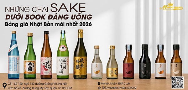 rượu sake giá dưới 500k: top 10 loại ngon đáng mua nhất