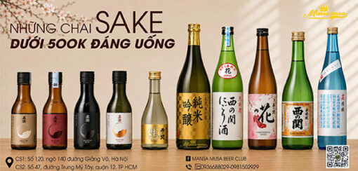 rượu sake giá dưới 500k: top sake 300ml ngon nhất 2026