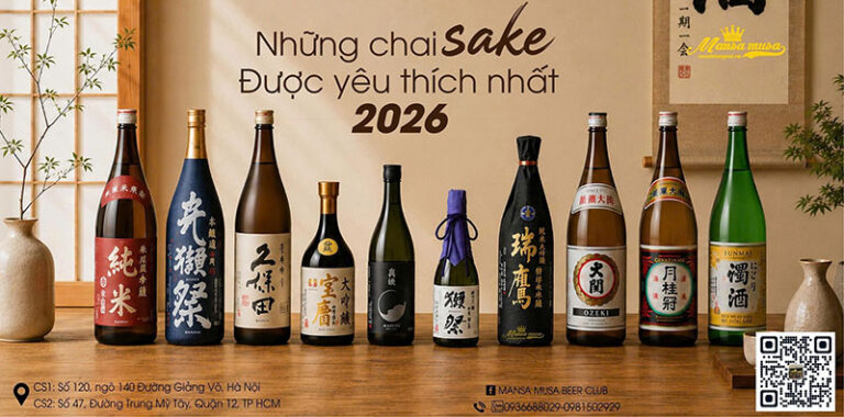 top sake yêu thích nhất 2026: điểm danh những chai rượu ngon